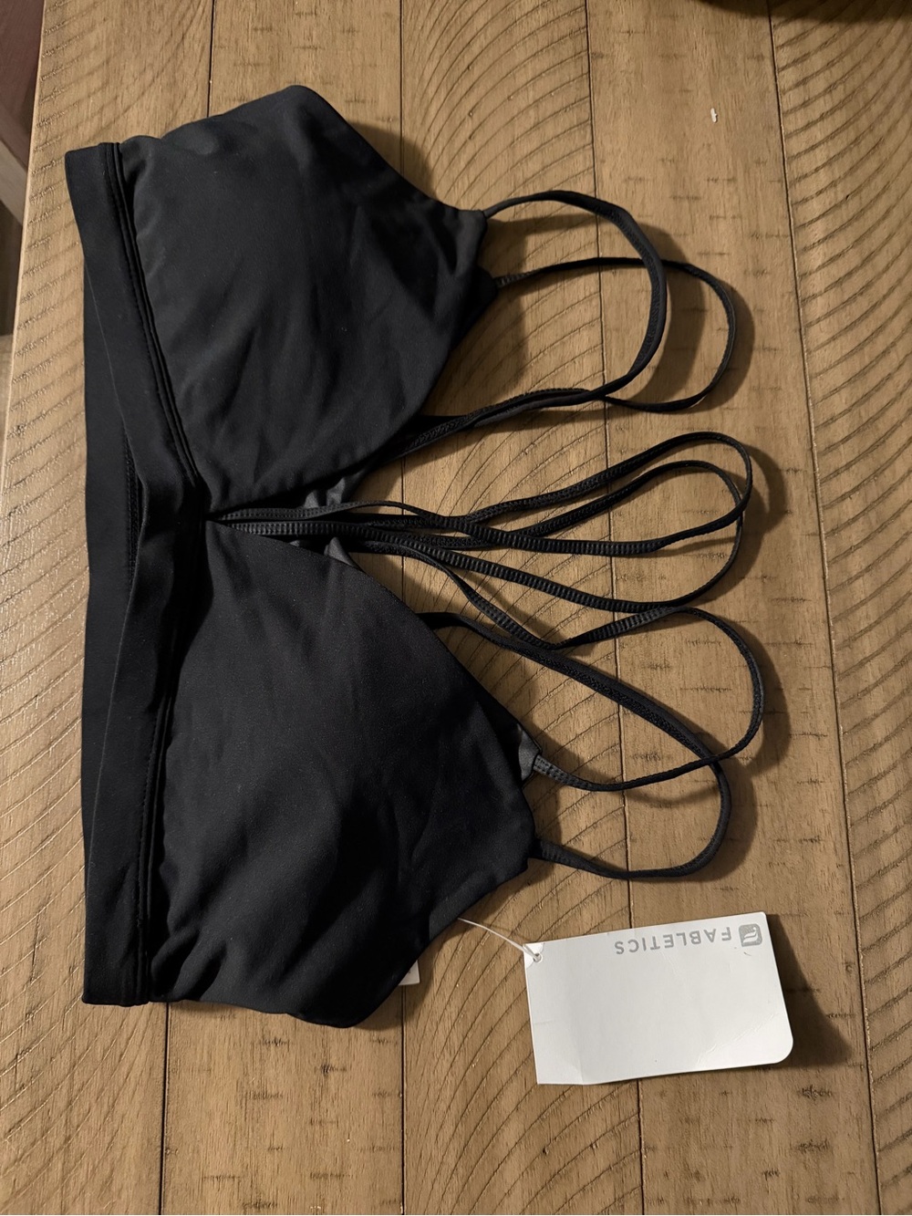Fabletics Black Multi-Strap Sports Bra